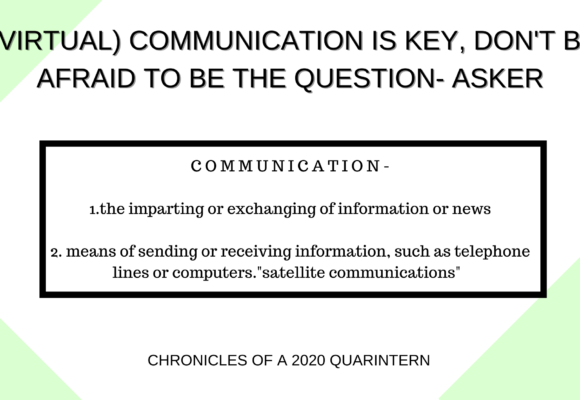(Virtual) Communication is Key